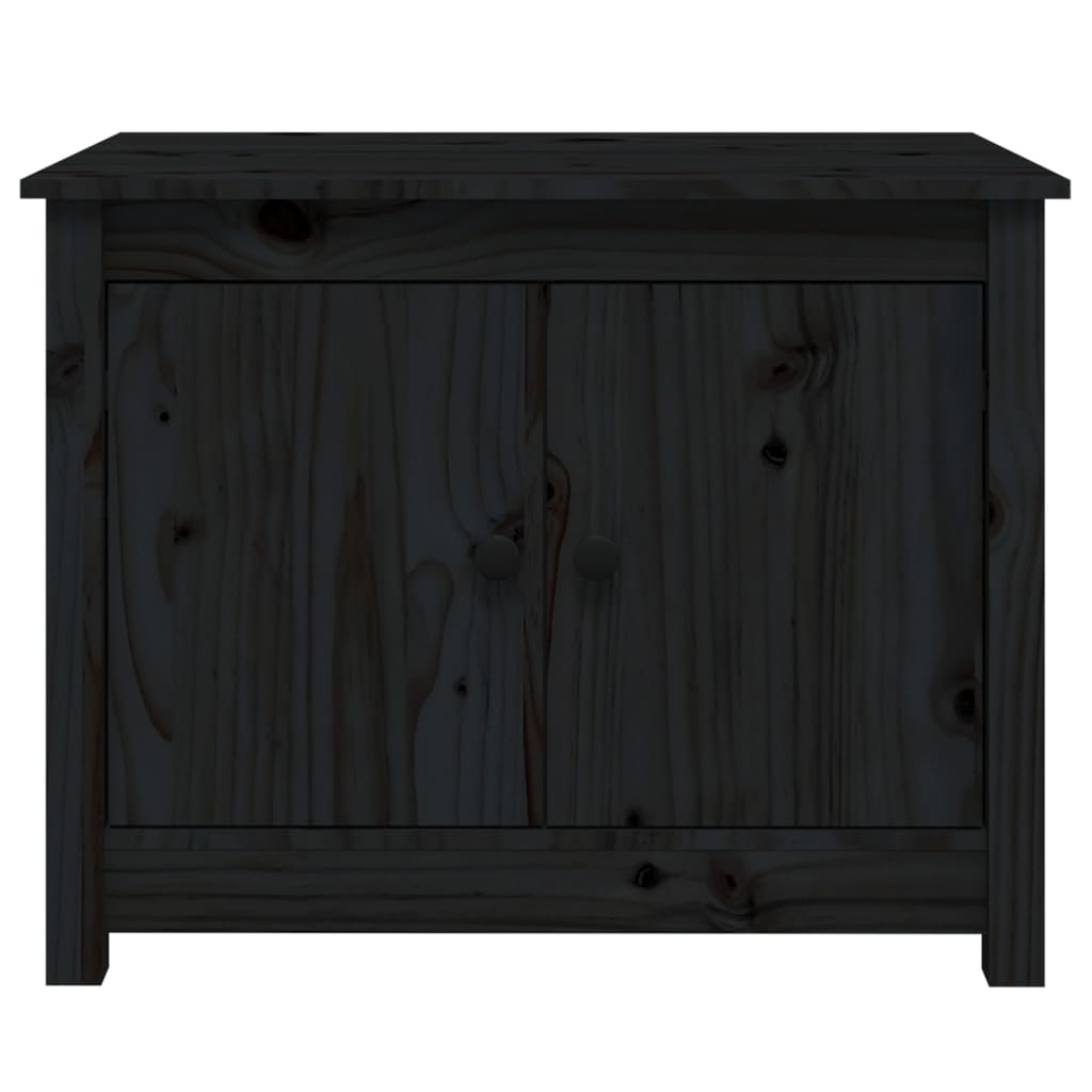 Stolić za kavu crni 71 x 49 x 55 cm od masivne borovine