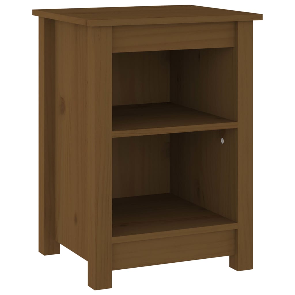 Noćni ormarići 2 kom boja meda 40x35x55 cm od masivne borovine
