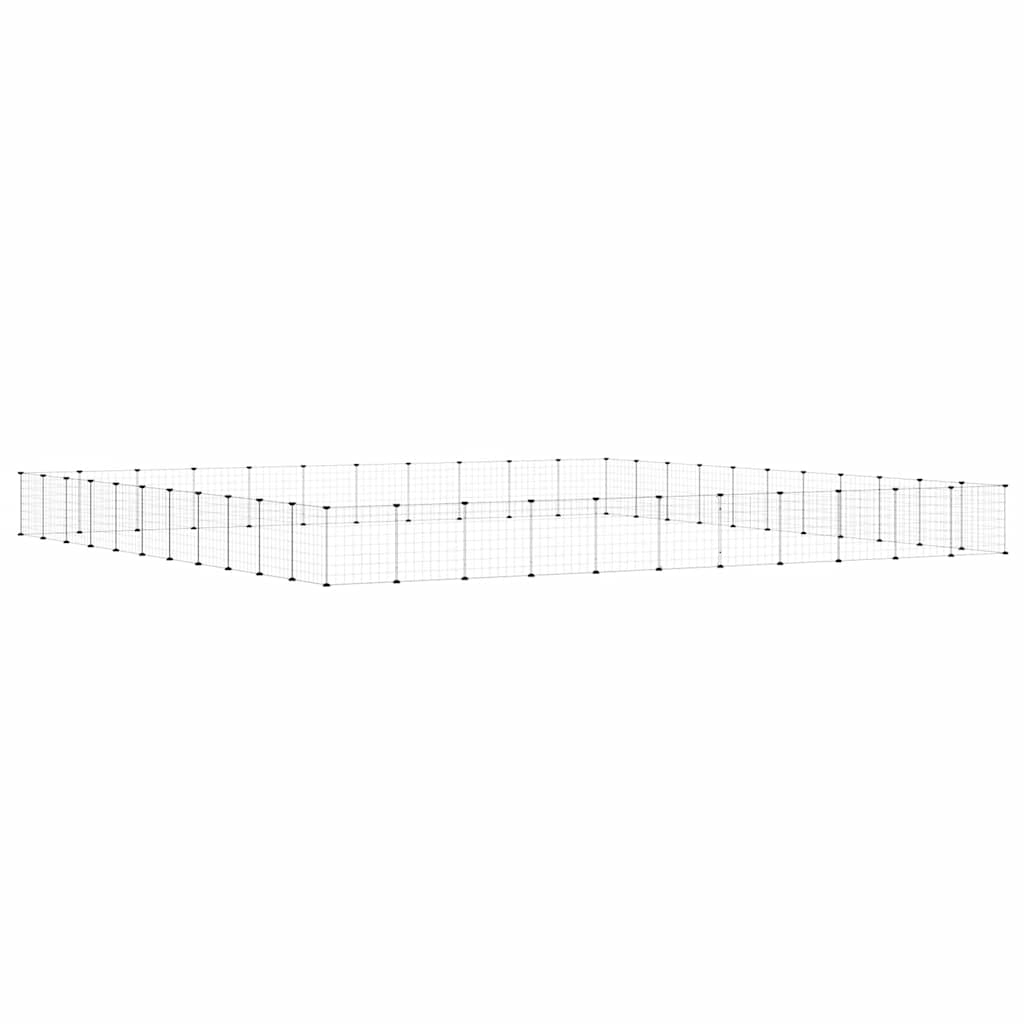 Kavez za ljubimce s 44 panela i vratima crni 35 x 35 cm čelični