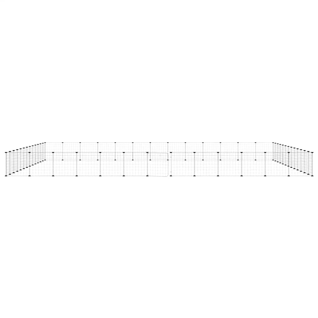 Kavez za ljubimce s 52 panela i vratima crni 35 x 35 cm čelični