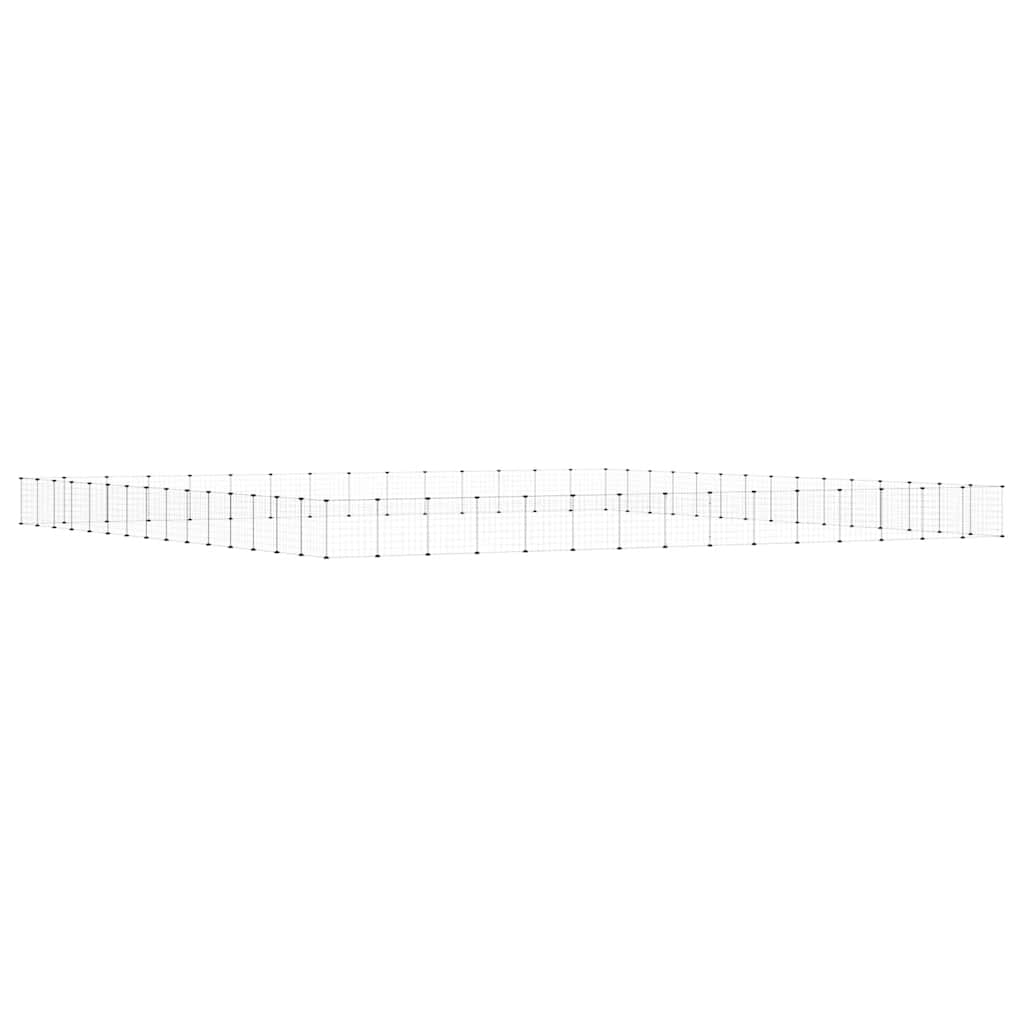 Kavez za ljubimce sa 60 panela i vratima crni 35x35 cm čelični