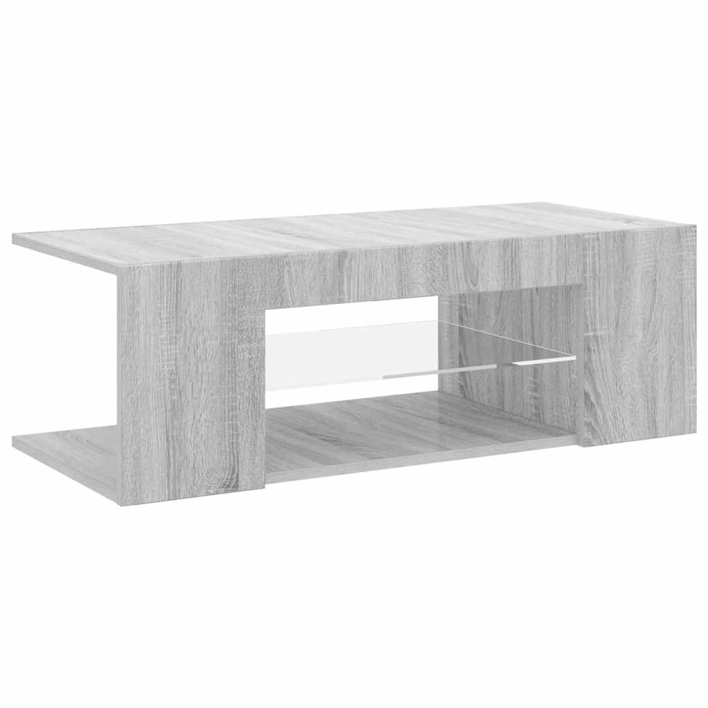 TV ormarić s LED svjetlima boja hrasta sonome 90 x 39 x 30 cm