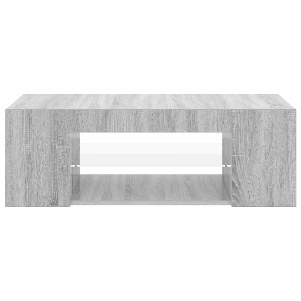 TV ormarić s LED svjetlima boja hrasta sonome 90 x 39 x 30 cm