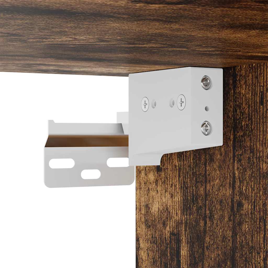 LED kupaonski ormarić s ogledalom boja hrasta 40x12x45cm drveni