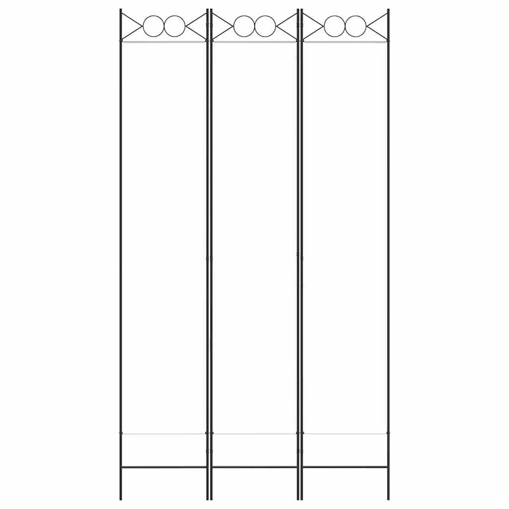 Sobna pregrada s 3 panela bijela 120x220 cm od tkanine