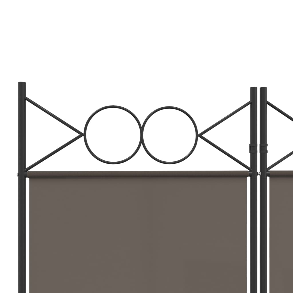 Sobna pregrada s 4 panela antracit 160x220 cm od tkanine