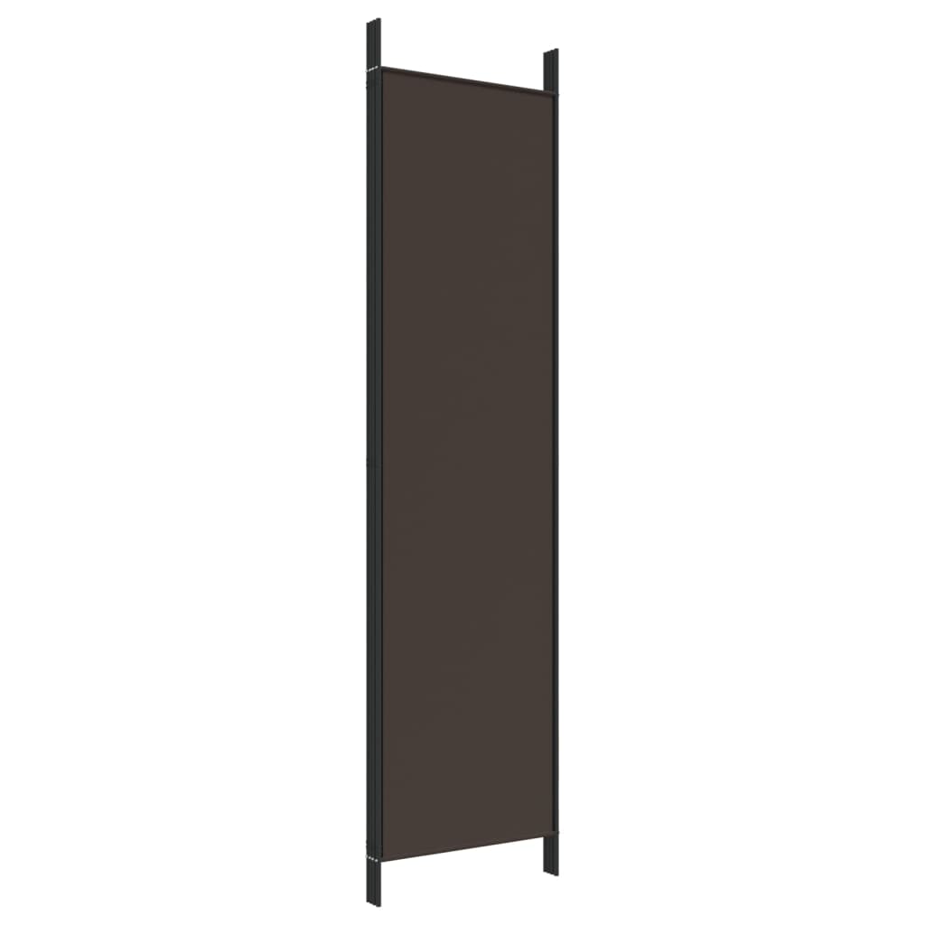 Sobna pregrada s 4 panela smeđa 200 x 200 cm od tkanine