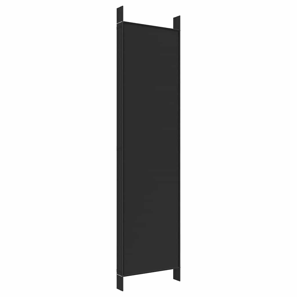 Sobna pregrada s 6 panela crna 300x200 cm od tkanine