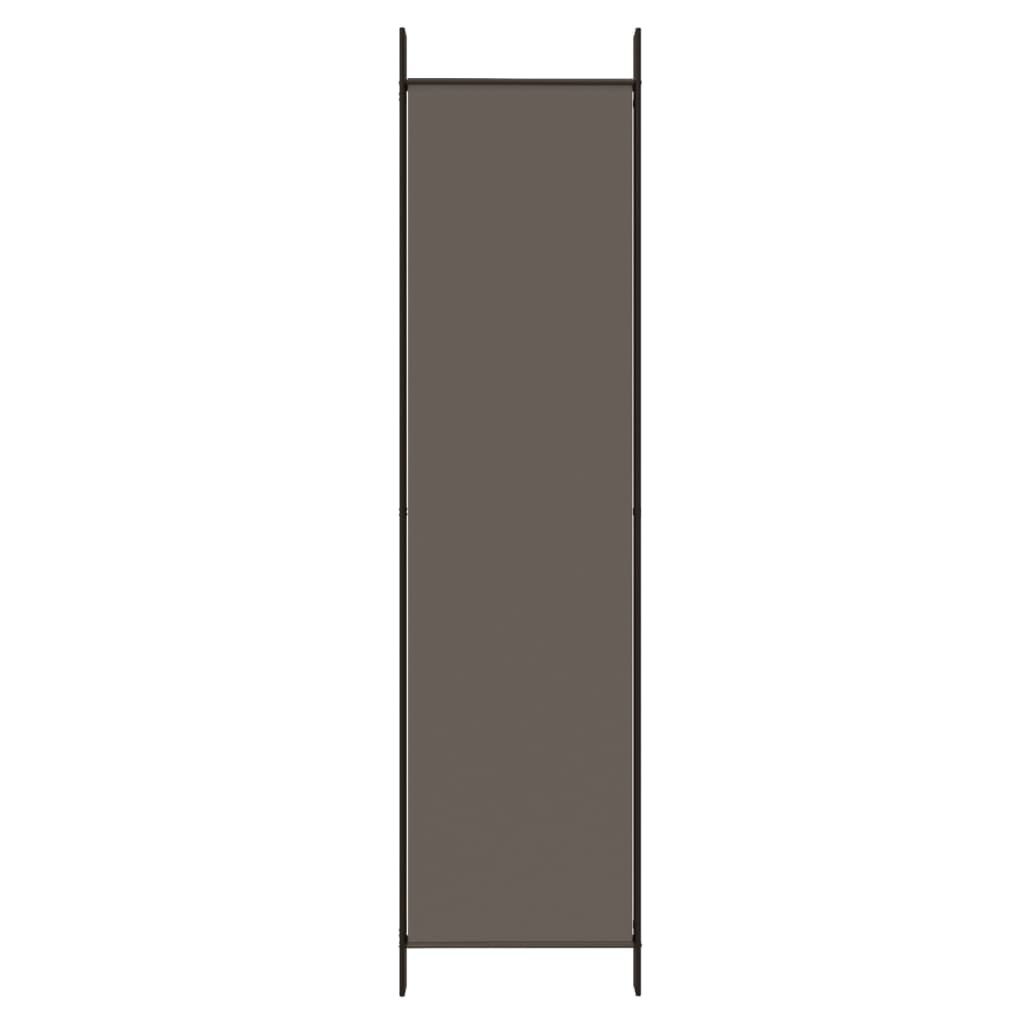 Sobna pregrada s 6 panela antracit 300 x 220 cm od tkanine