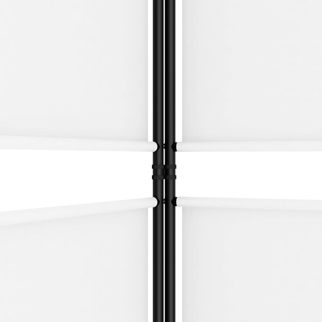 Sobna pregrada s 4 panela bijela 200 x 200 cm od tkanine
