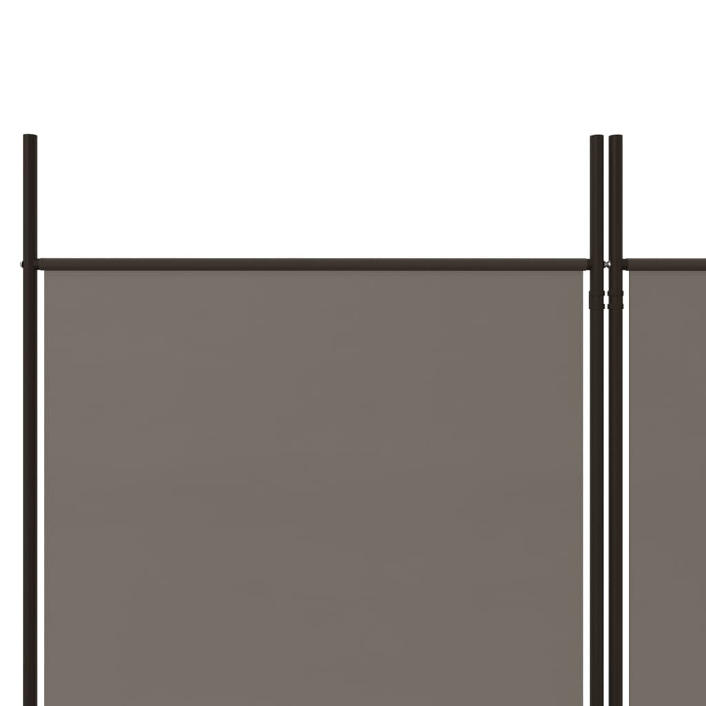 Sobna pregrada s 5 panela Antracit 250 x 200 cm od tkanine