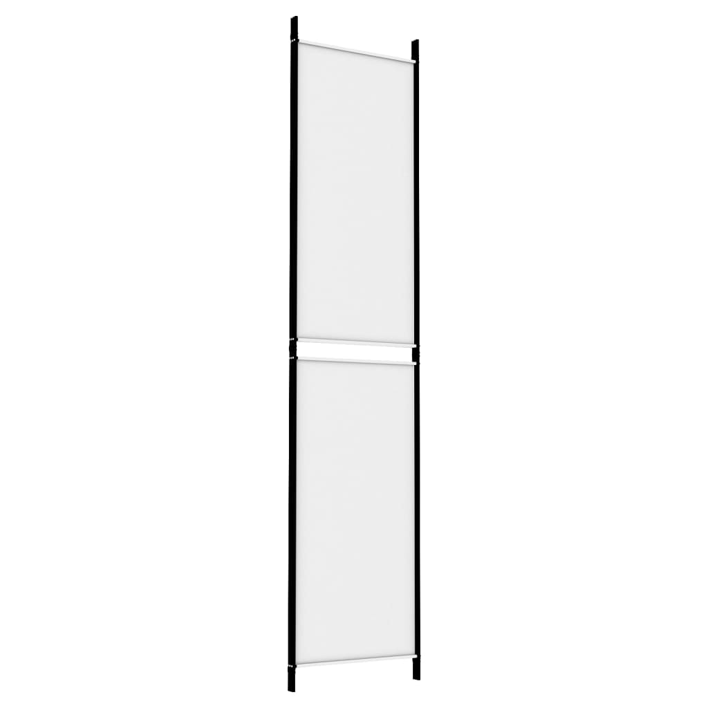 Sobna pregrada s 3 panela bijela 150 x 220 cm od tkanine