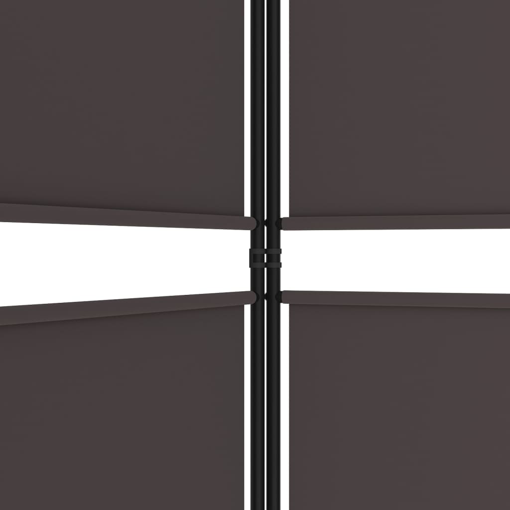Sobna pregrada s 3 panela smeđa 150x220 cm od tkanine