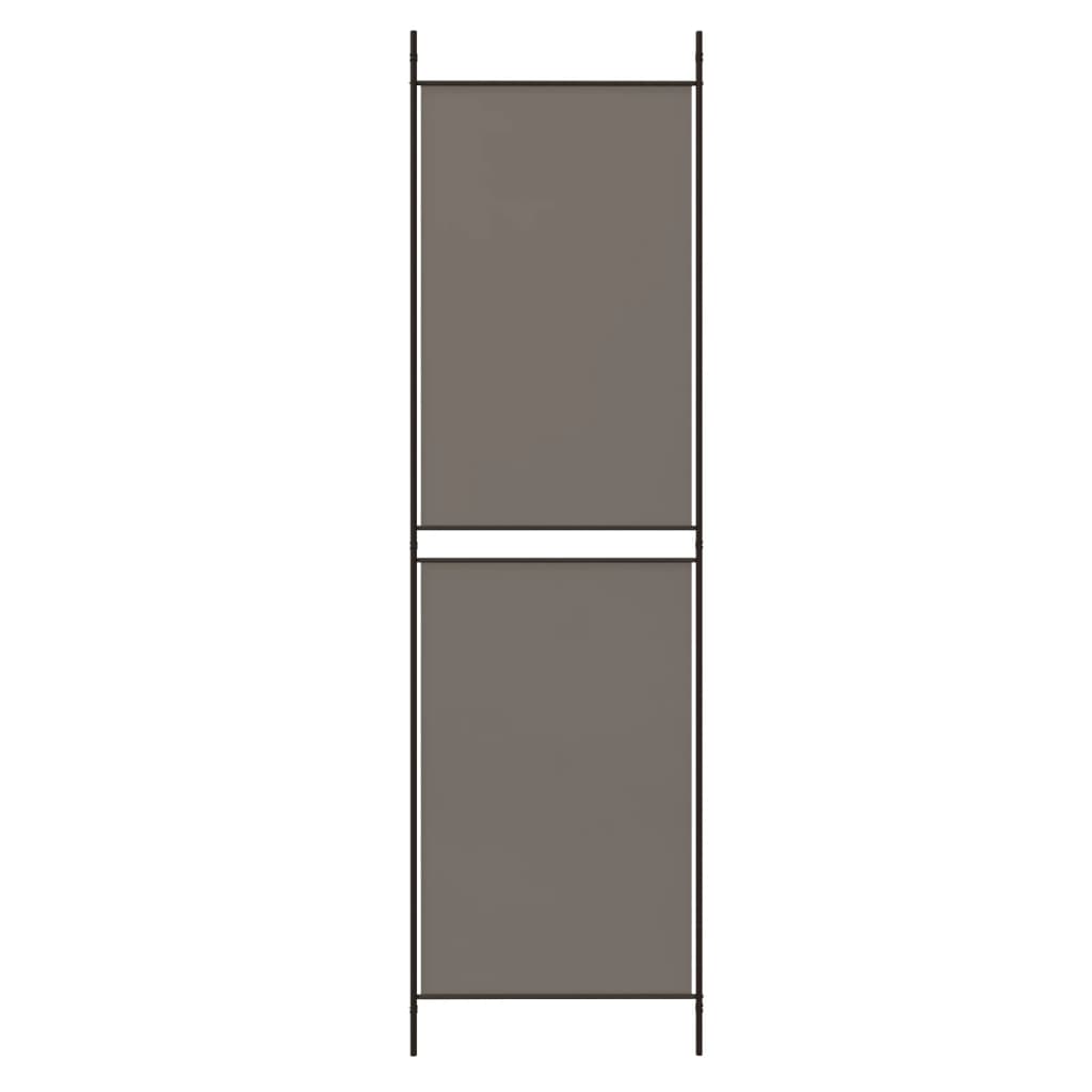 Sobna pregrada s 3 panela antracit 150 x 220 cm od tkanine