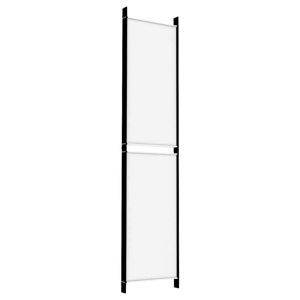 Sobna pregrada s 5 panela bijela 250 x 220 cm od tkanine