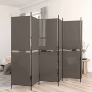 Sobna pregrada s 6 panela antracit 300 x 220 cm od tkanine