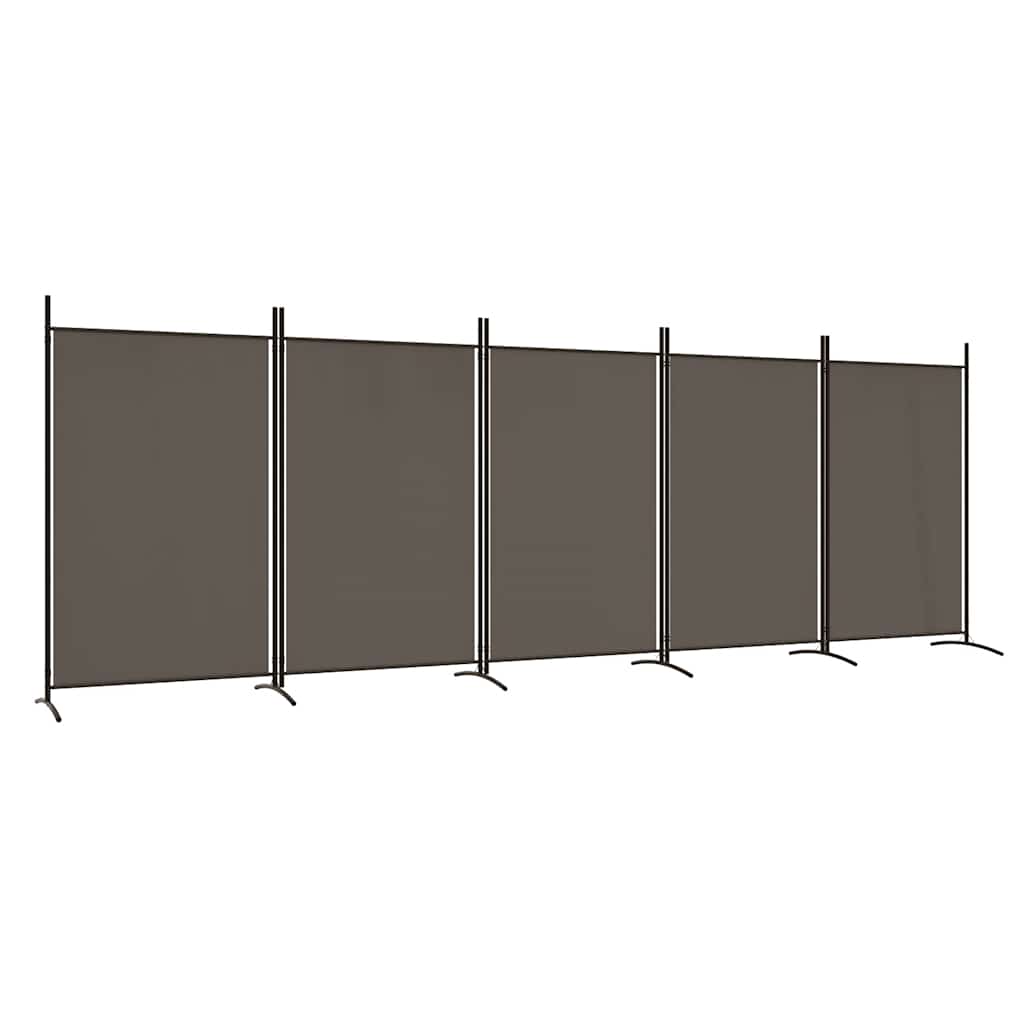 Sobna pregrada s 5 panela antracit 433x180 cm od tkanine