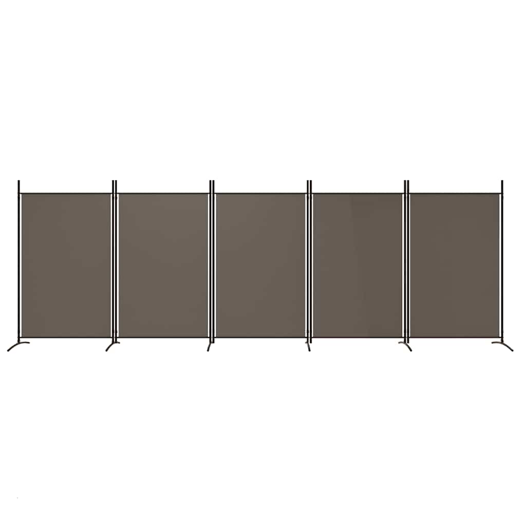 Sobna pregrada s 5 panela antracit 433x180 cm od tkanine