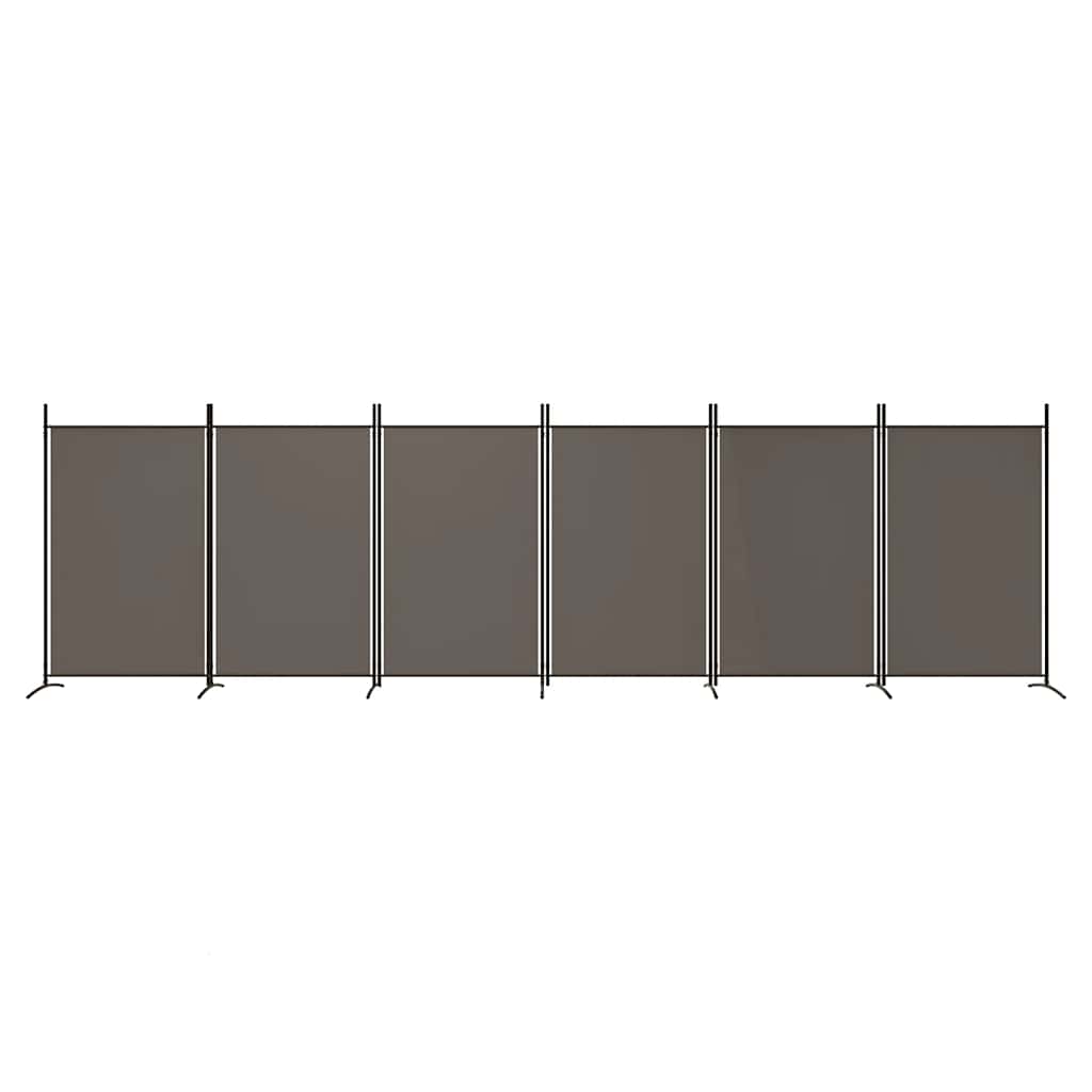 Sobna pregrada s 6 panela antracit 520x180 cm od tkanine