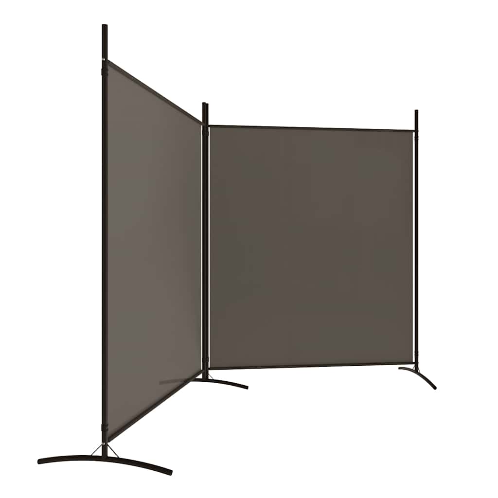 Sobna pregrada s 2 panela antracit 348 x 180 cm od tkanine