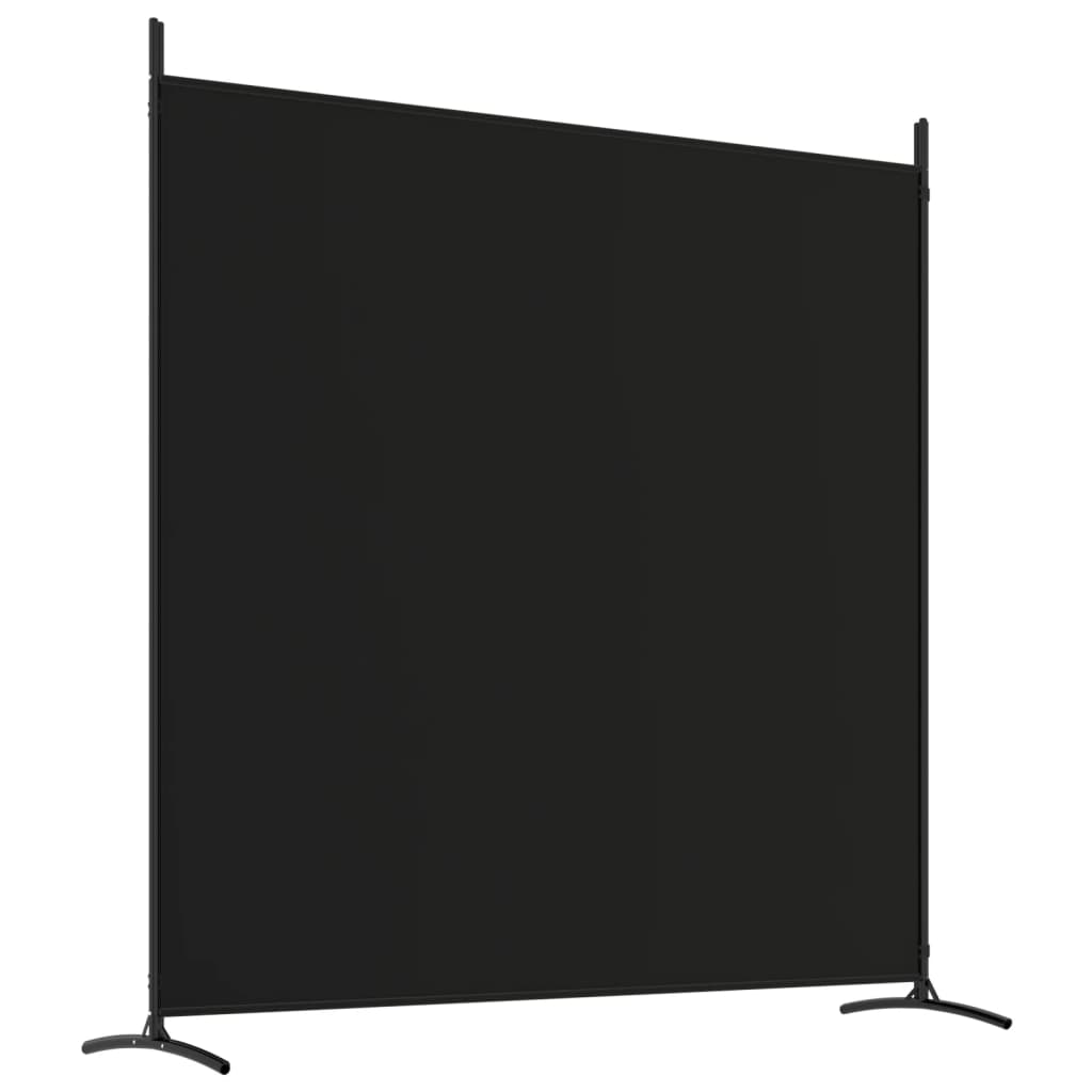 Sobna pregrada s 3 panela crna 525x180 cm od tkanine