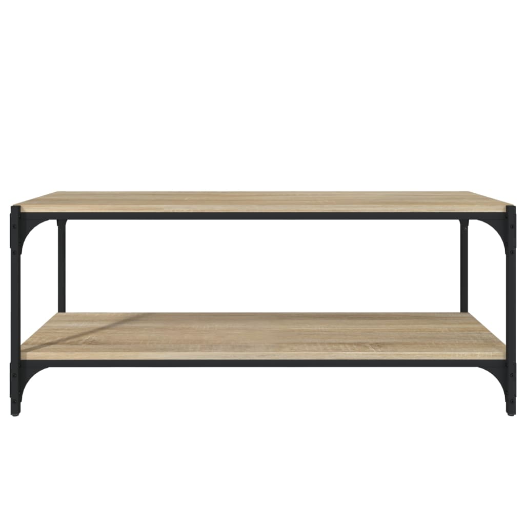 TV ormarić boja hrasta 100x33x41 cm konstruirano drvo i čelik