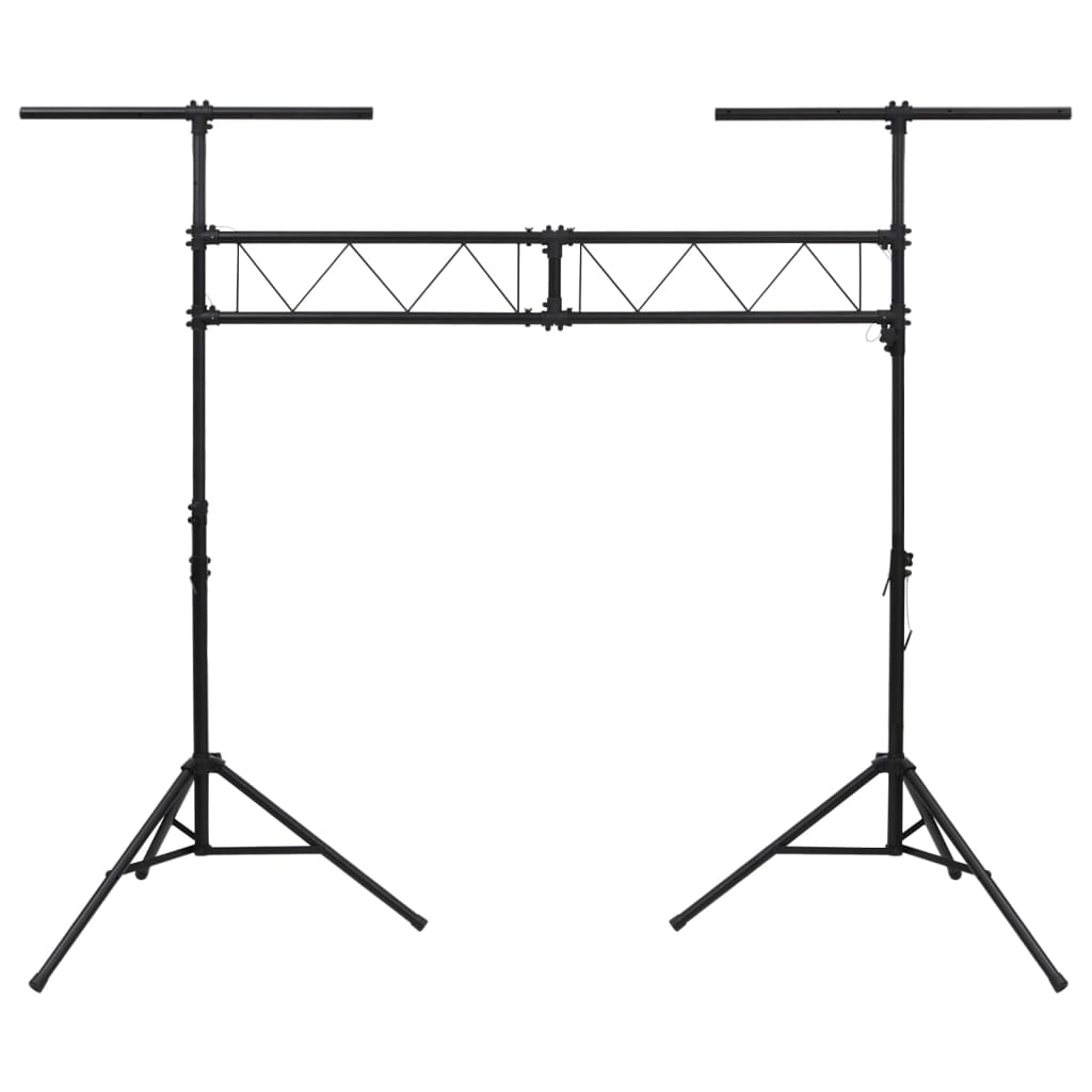 Stalak za rasvjetu crni 338x115x(180-300) cm čelični