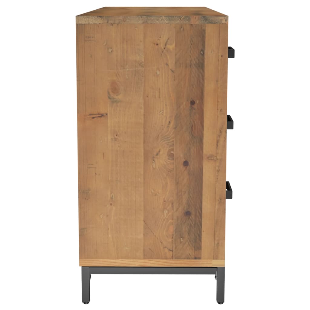 Komoda smeđa 110 x 35 x 70 cm od masivne borovine