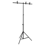 Stalak za pozadinu u obliku slova T crni 91 x 60 x (70-200) cm