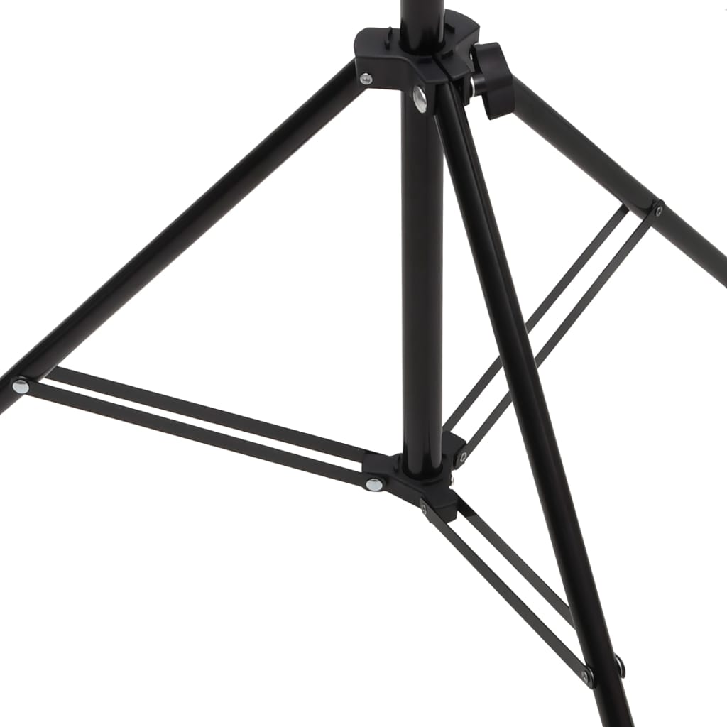 Stalak za pozadinu u obliku slova T crni 91 x 60 x (70-200) cm