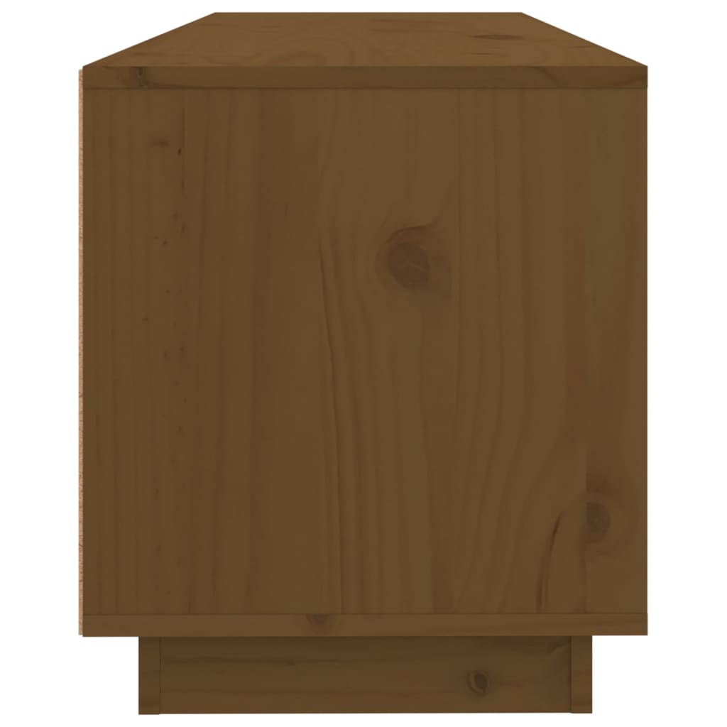 TV ormarić smeđa boja meda 100 x 34 x 40 cm od masivne borovine