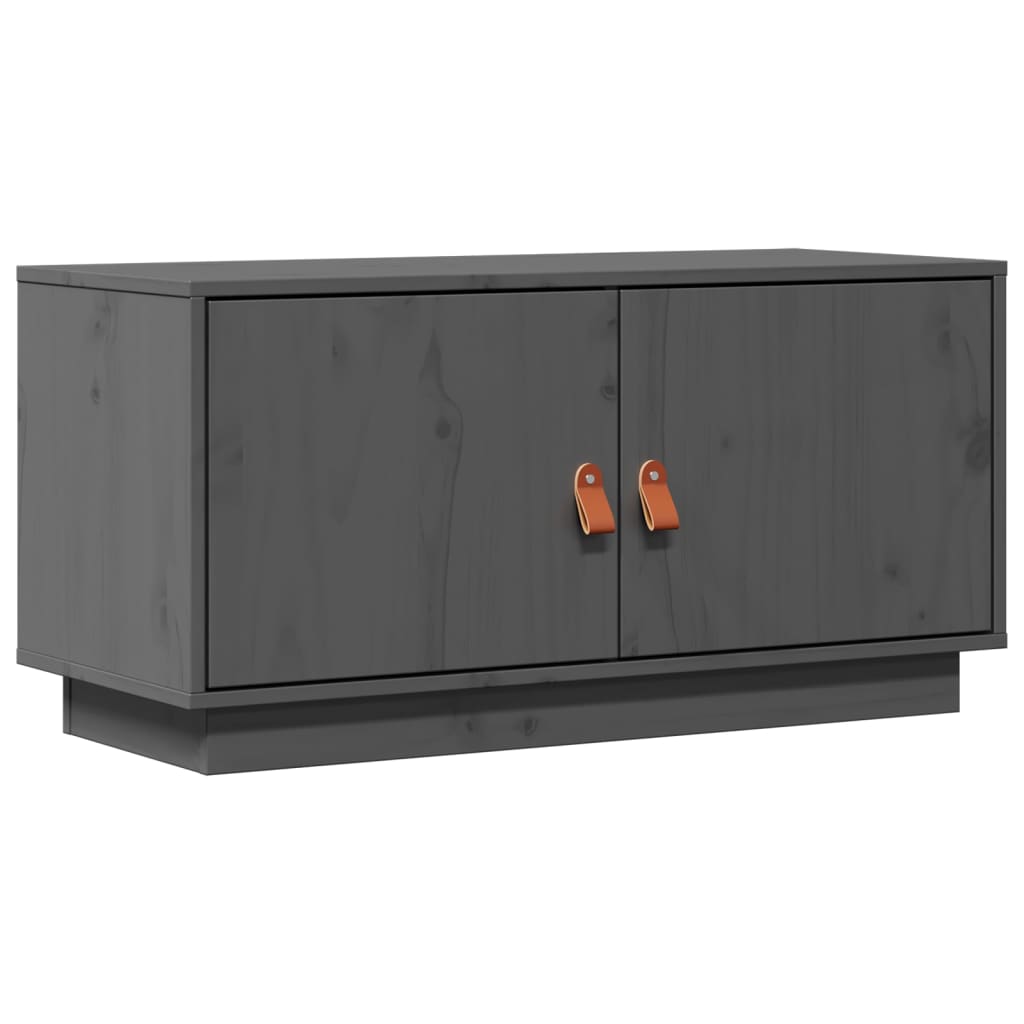 TV ormarić sivi 80 x 34 x 40 cm od masivne borovine
