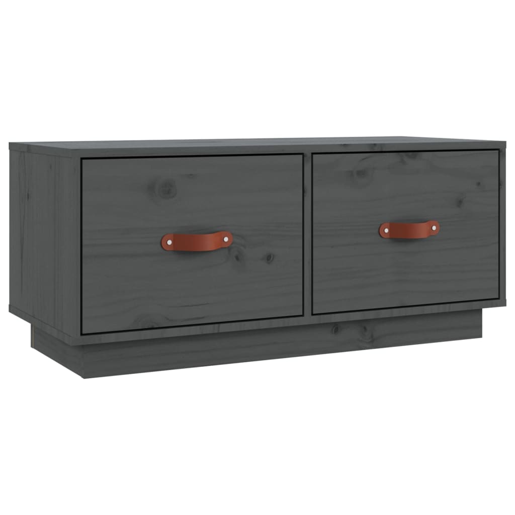 TV ormarić sivi 80 x 34 x 35 cm od masivne borovine