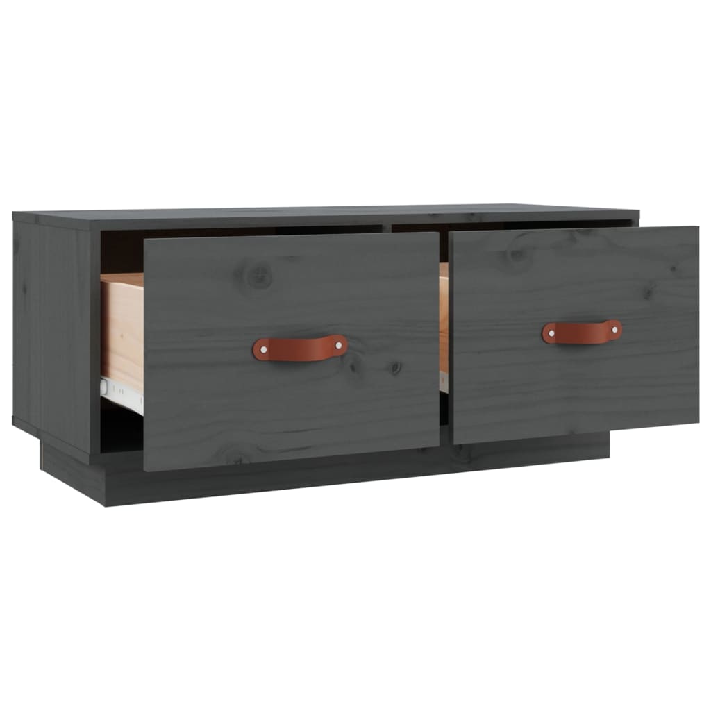 TV ormarić sivi 80 x 34 x 35 cm od masivne borovine