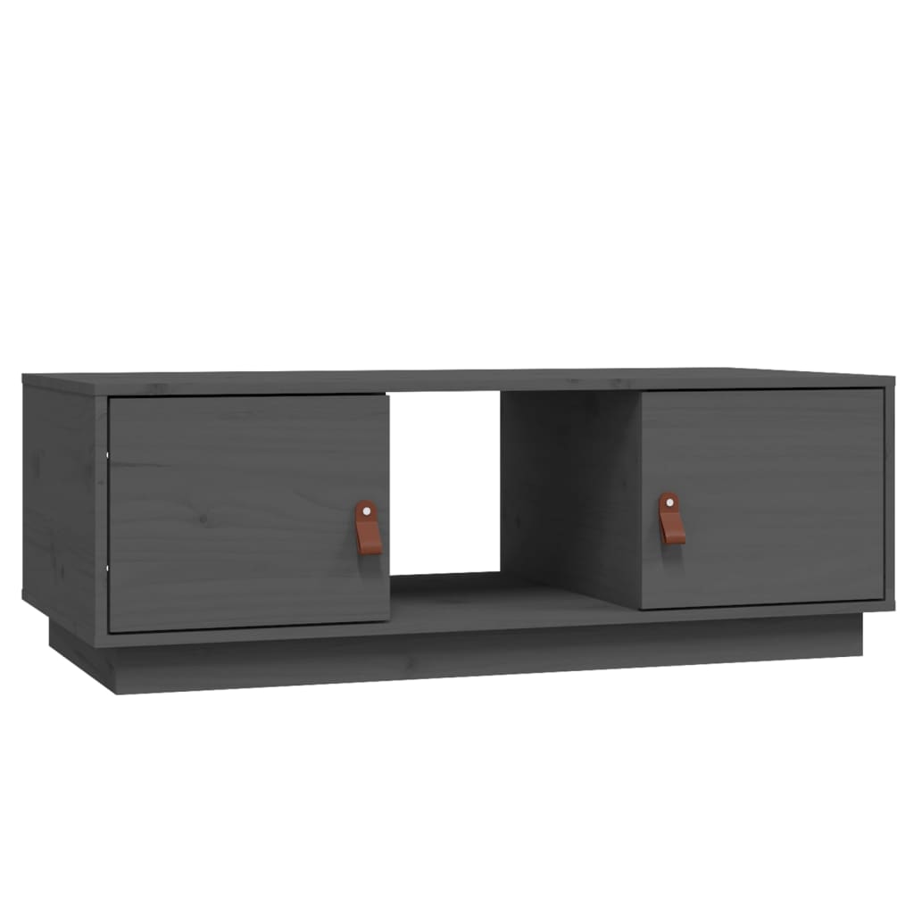 Stolić za kavu sivi 100 x 50 x 35 cm od masivne borovine