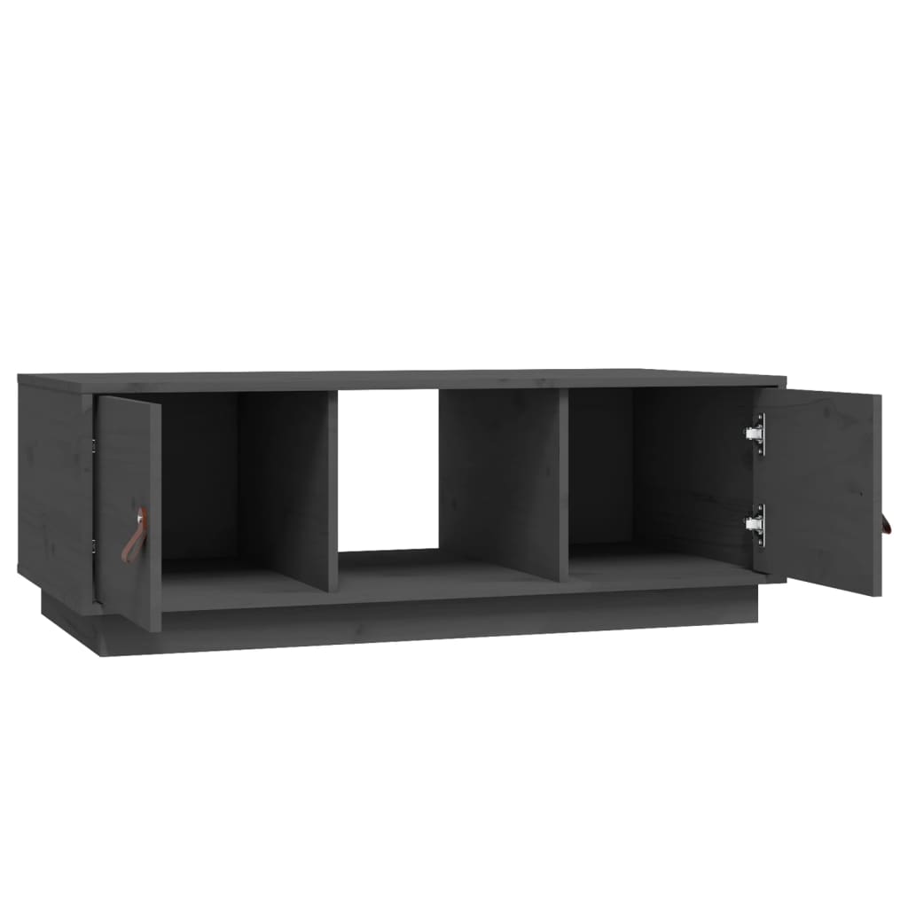 Stolić za kavu sivi 100 x 50 x 35 cm od masivne borovine