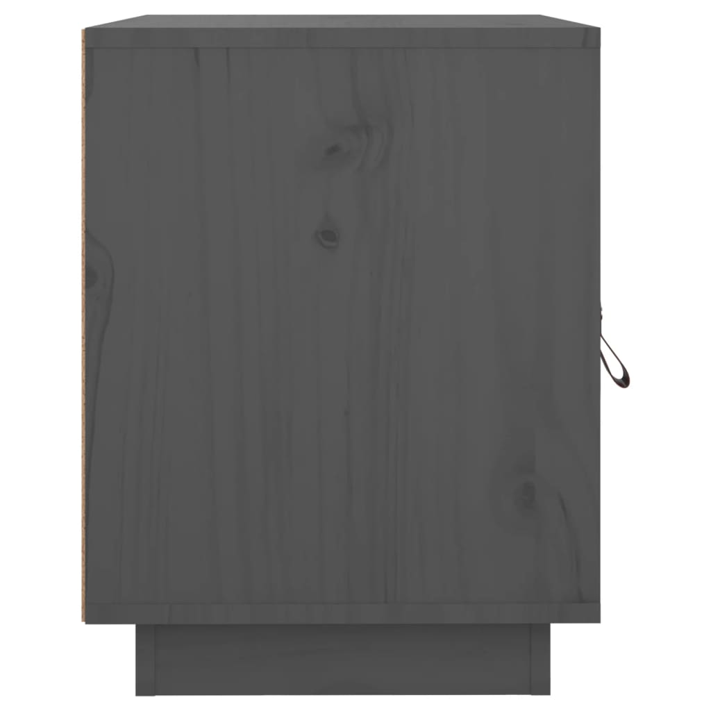 Noćni ormarići 2 kom sivi 40 x 34 x 45 cm od masivne borovine