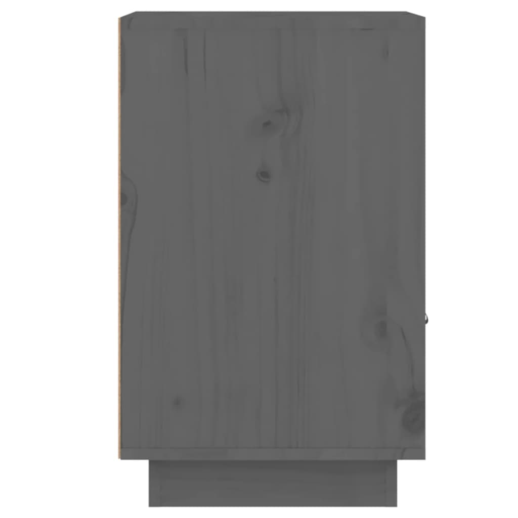 Noćni ormarići 2 kom sivi 40 x 34 x 55 cm od masivne borovine