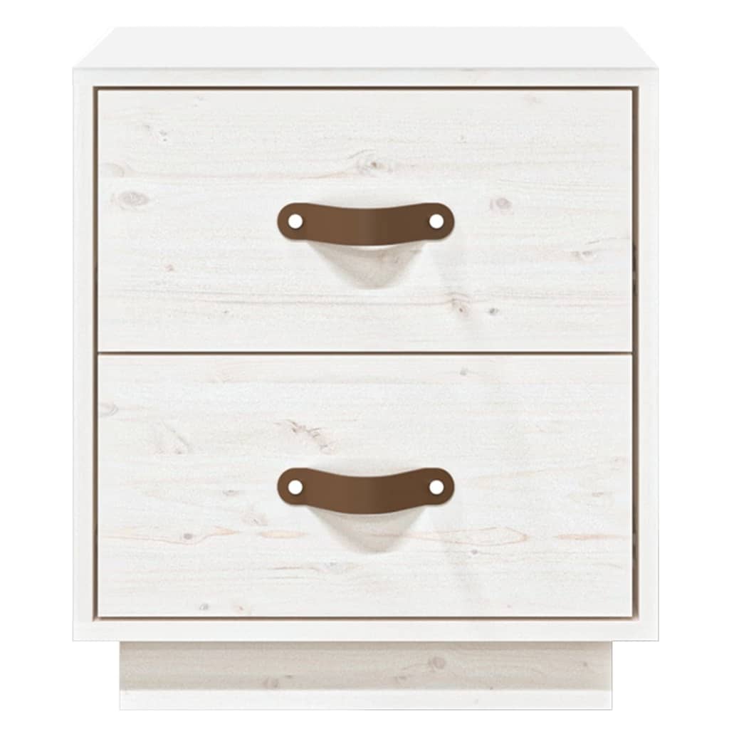 Noćni ormarići 2 kom bijeli 40 x 34 x 45 cm od masivne borovine
