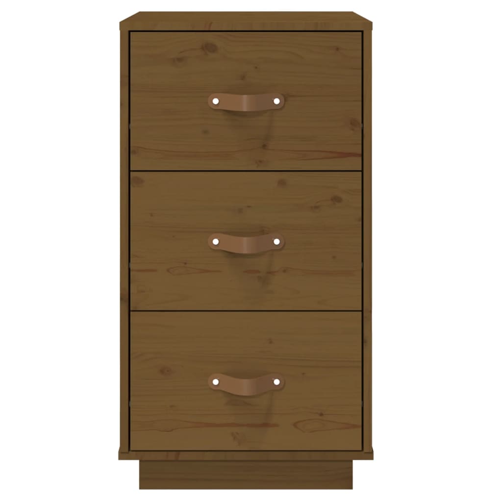 Noćni ormarići 2 kom boja meda 40x40x75 cm od masivne borovine