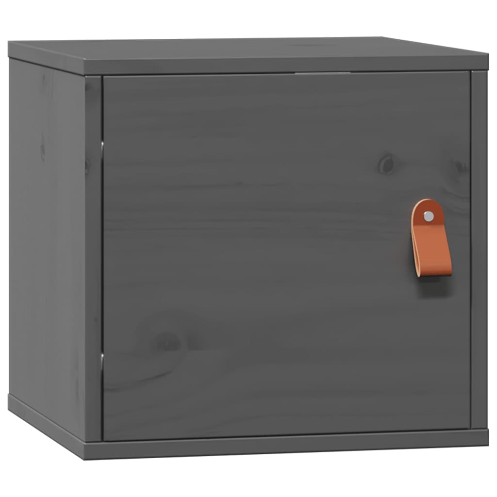 Zidni ormarić sivi 31,5 x 30 x 30 cm od masivne borovine
