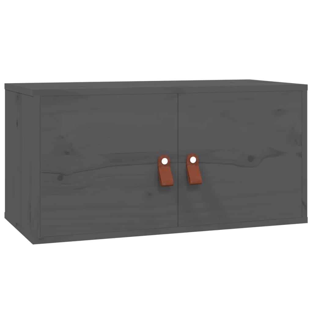 Zidni ormarići 2 kom sivi 60 x 30 x 30 cm od masivne borovine