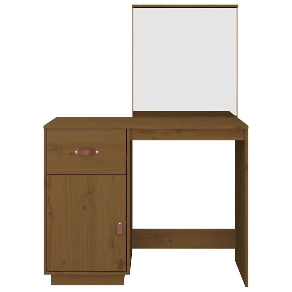 Toaletni stolić boja meda 95 x 50 x 134 cm od masivne borovine