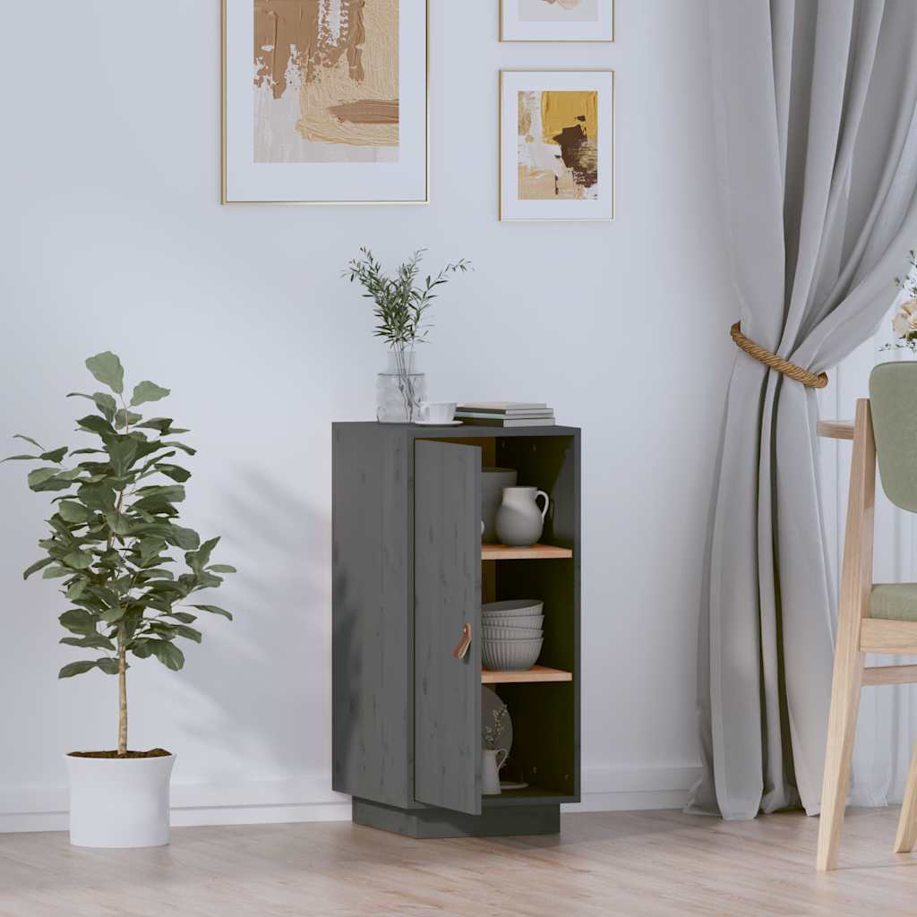 Komoda siva 34 x 40 x 75 cm od masivne borovine