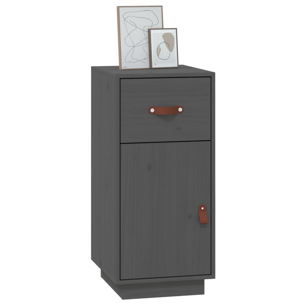 Komoda siva 34 x 40 x 75 cm od masivne borovine