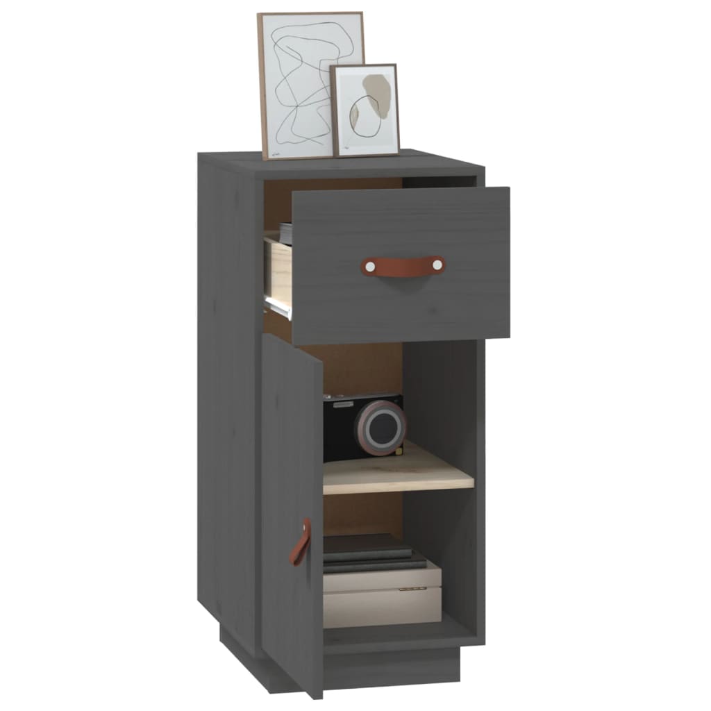 Komoda siva 34 x 40 x 75 cm od masivne borovine