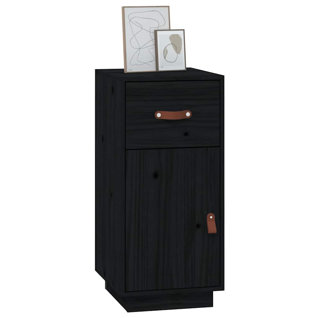 Komoda crna 34 x 40 x 75 cm od masivne borovine