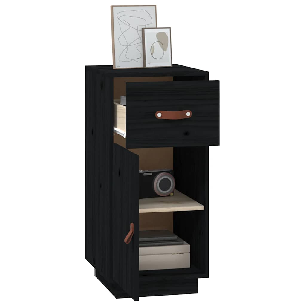 Komoda crna 34 x 40 x 75 cm od masivne borovine