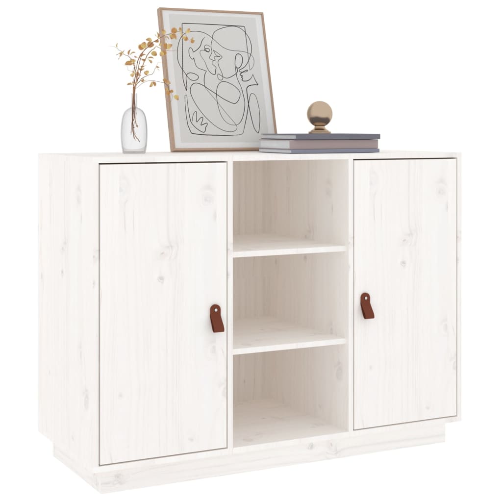 Komoda bijela 100 x 40 x 75 cm od masivne borovine