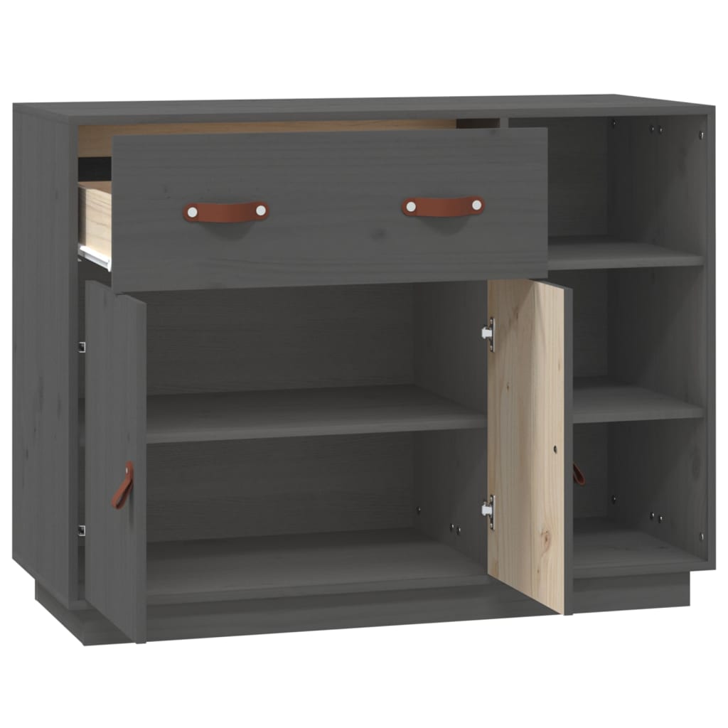 Komoda siva 98,5x40x75 cm od masivne borovine